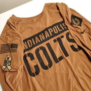 NIKE INDIANAPOLIS COLTS NFL SALUTE TO SERVICE SHIRT MENS XL MILITARY BROWN